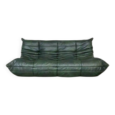 Three-seater leather canapé togo – Ligne Roset - circa 1990