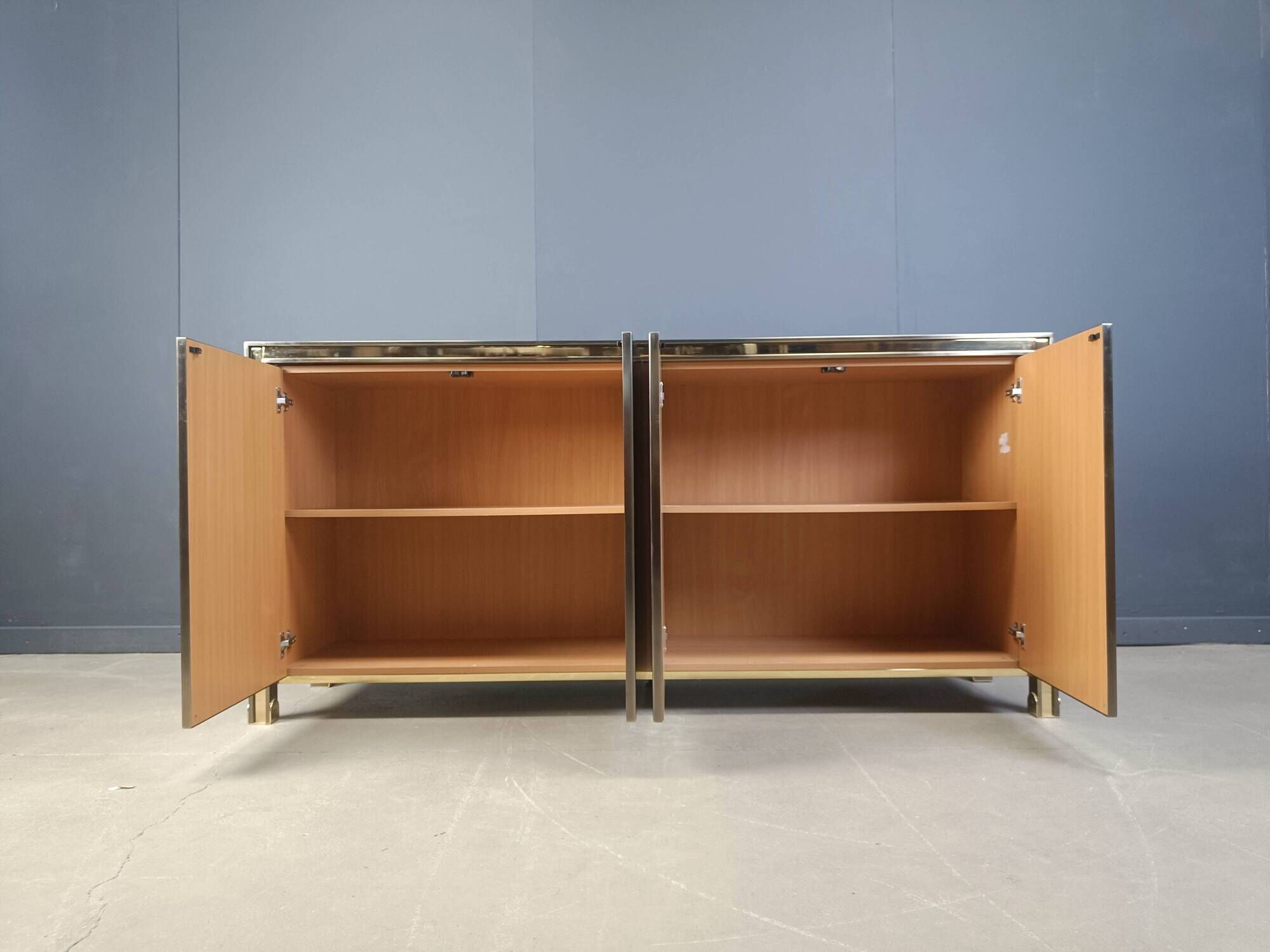Vintage brass credenza by Belgochrom, 1970s