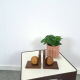 Vintage vieux houten boekensteun