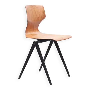 Chaise Galvanitas s19 réédition chêne  noir