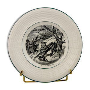 Lot de 6 assiettes digoin - sarreguemines