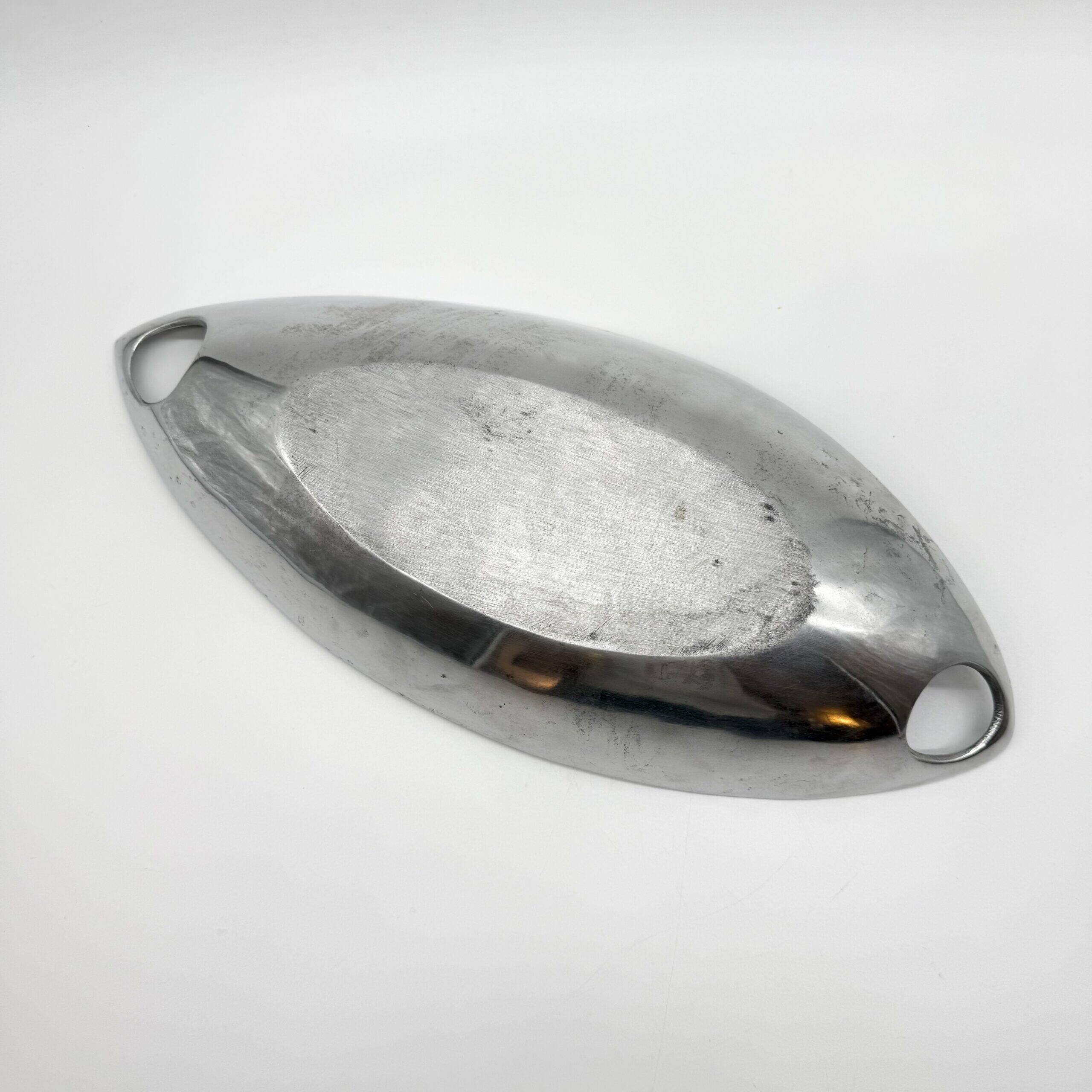 Polished aluminium cast centrepiece / bowl – 1980s
