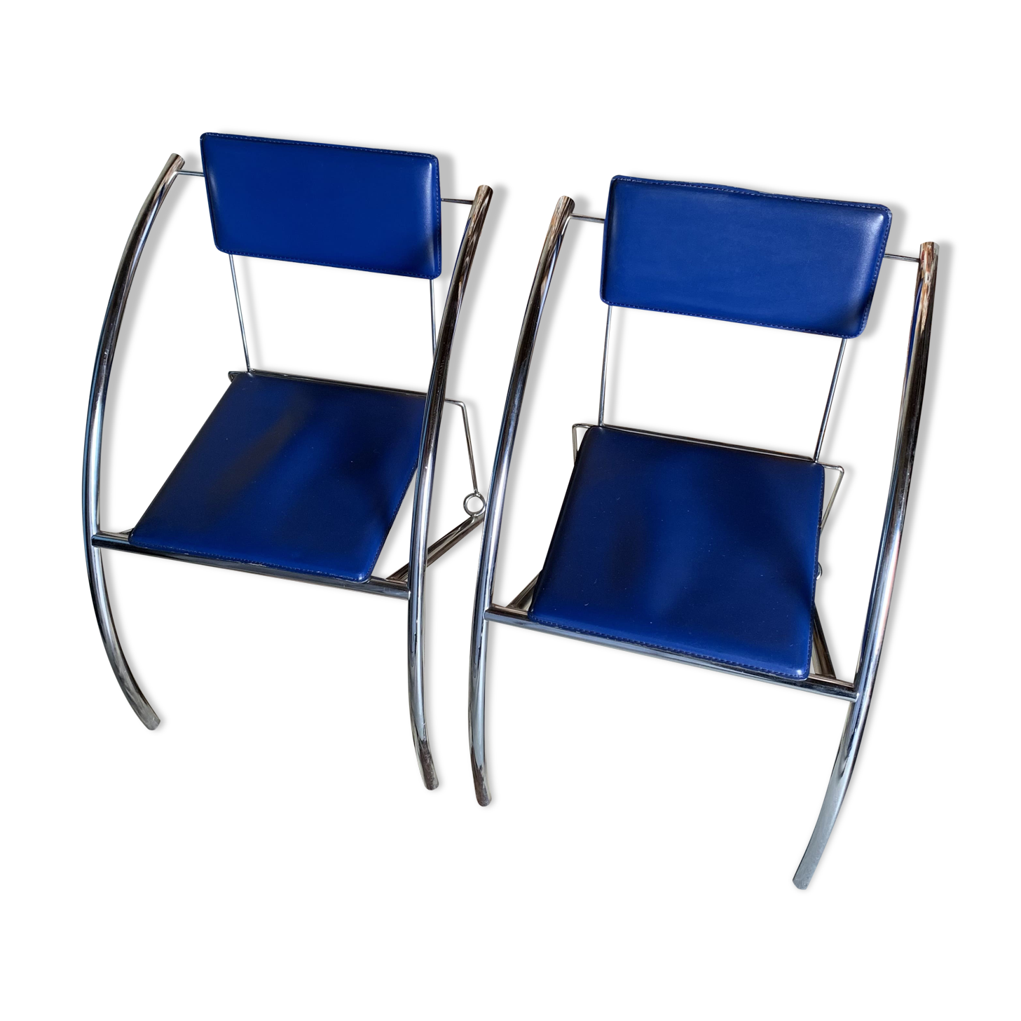 Pair of blue chairs
