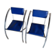 Paire de chaises bleues