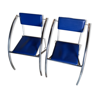 Pair of blue chairs