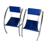 Paire de chaises bleues