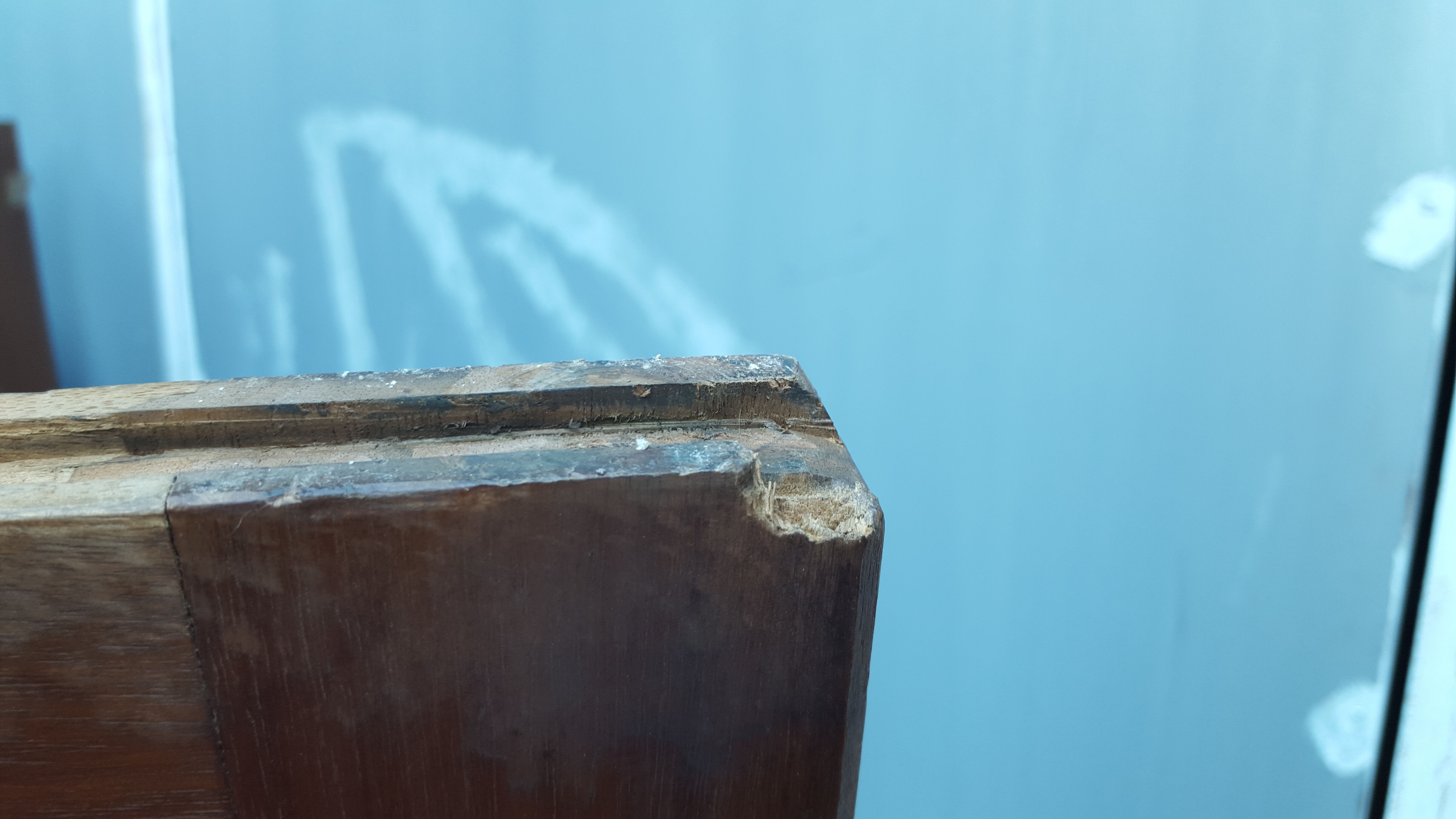 Walnut Art Deco mirror holder