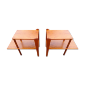 Paire de table de chevets asymétriques
