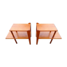 Paire de table de chevets asymétriques