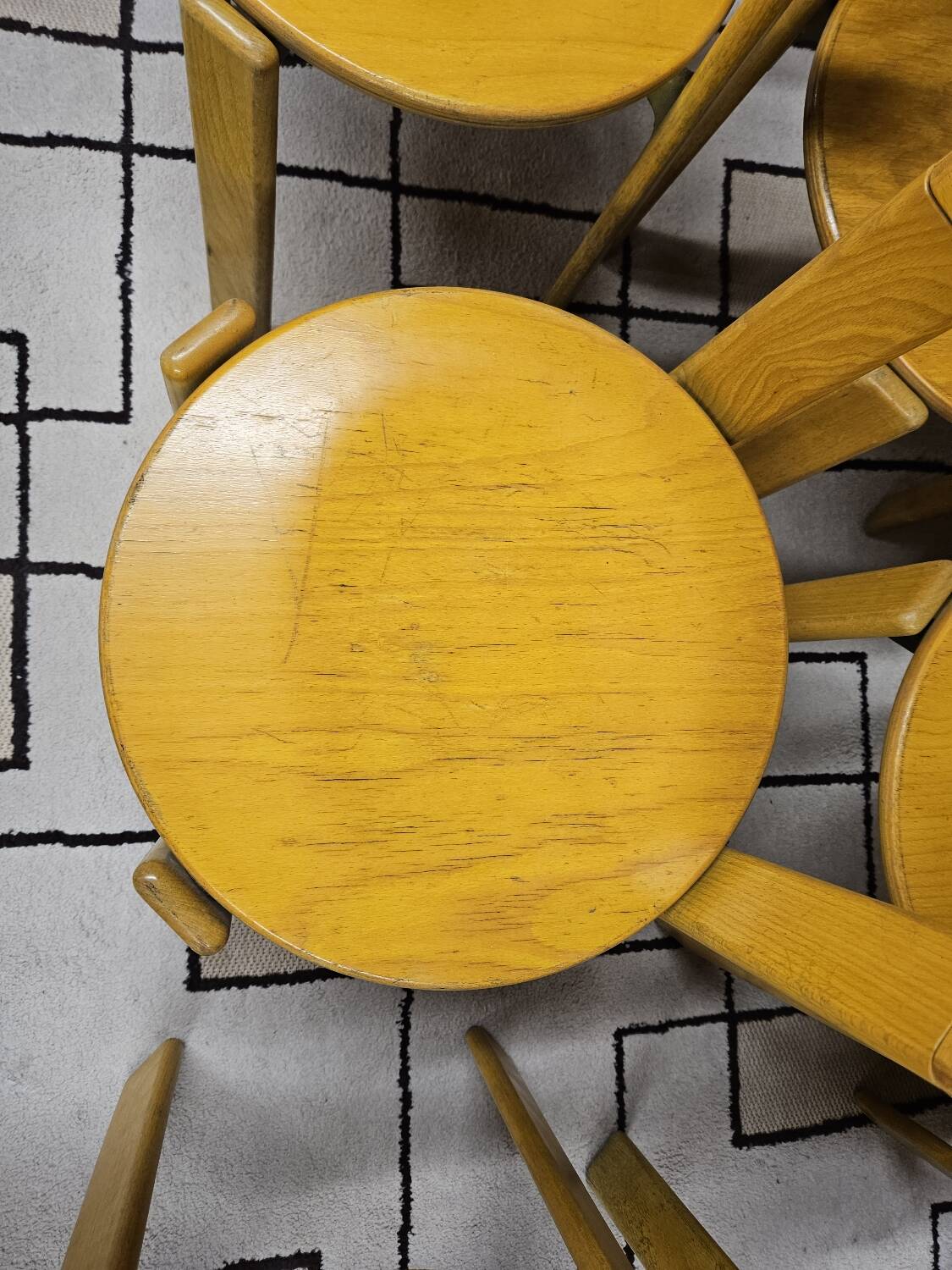 Lot of vintage bruno rey 1970" chairs