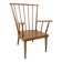 Vintage wooden armchair Baumann model Éventail from the 1960s.