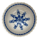 Rambervillers, old earthenware dish with blue decoration, 19th century