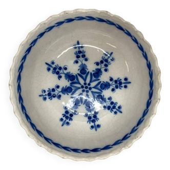 Rambervillers, ancien plat en faïence à décor bleu XIXème