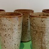 Large pyrite stoneware glasses