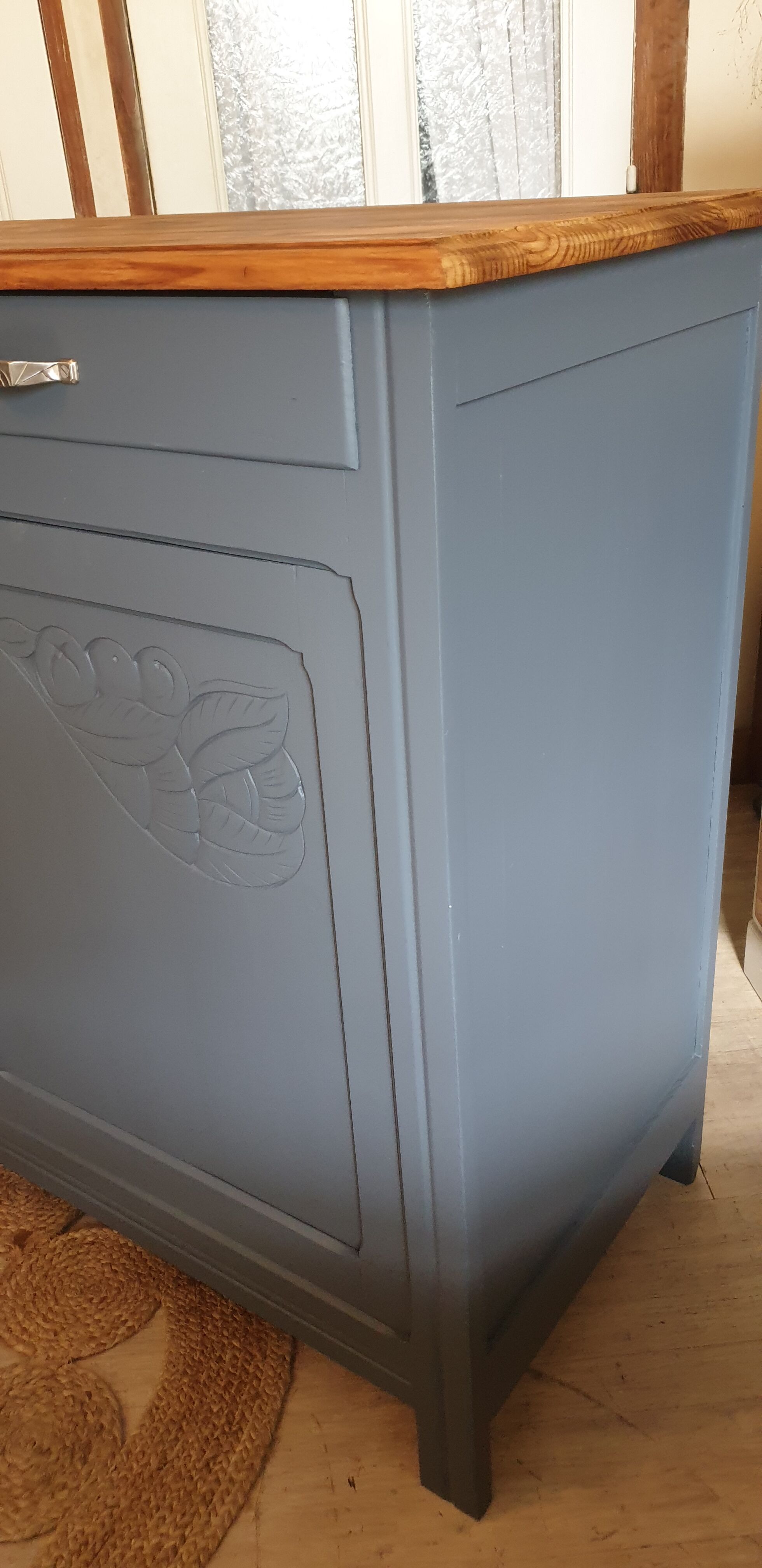 Grey art deco buffet