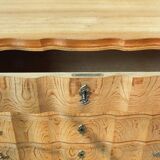 Vintage Mid-century Baroque Style Danish High Boy Brutalist Dresser 1960s