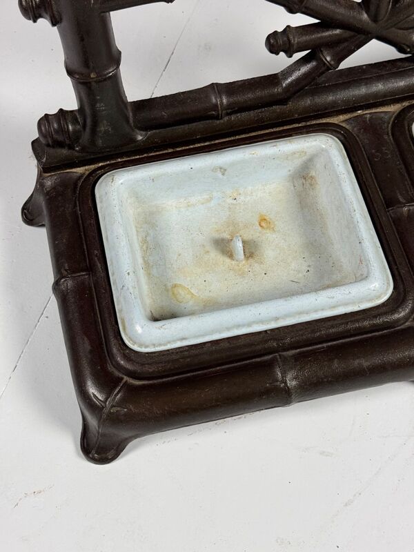 Porte-manteau en faux bambou en fonte vers 1890