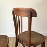 Set of 5 baumann bistro chairs in bent wood stamped xxth