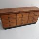 Cabinet de classement en pin vintage avec tiroirs