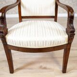 Antique Biedermeier Mahogany Armchair, 1890s