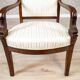 Antique Biedermeier Mahogany Armchair, 1890s