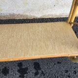 Vintage rattan wall shelf