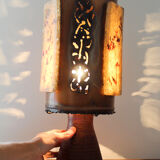 Accolay lamp with copper and resin shade