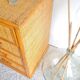 Vintage rattan chest of drawers circa 70s