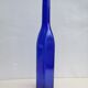 Blue glass bottle, square
