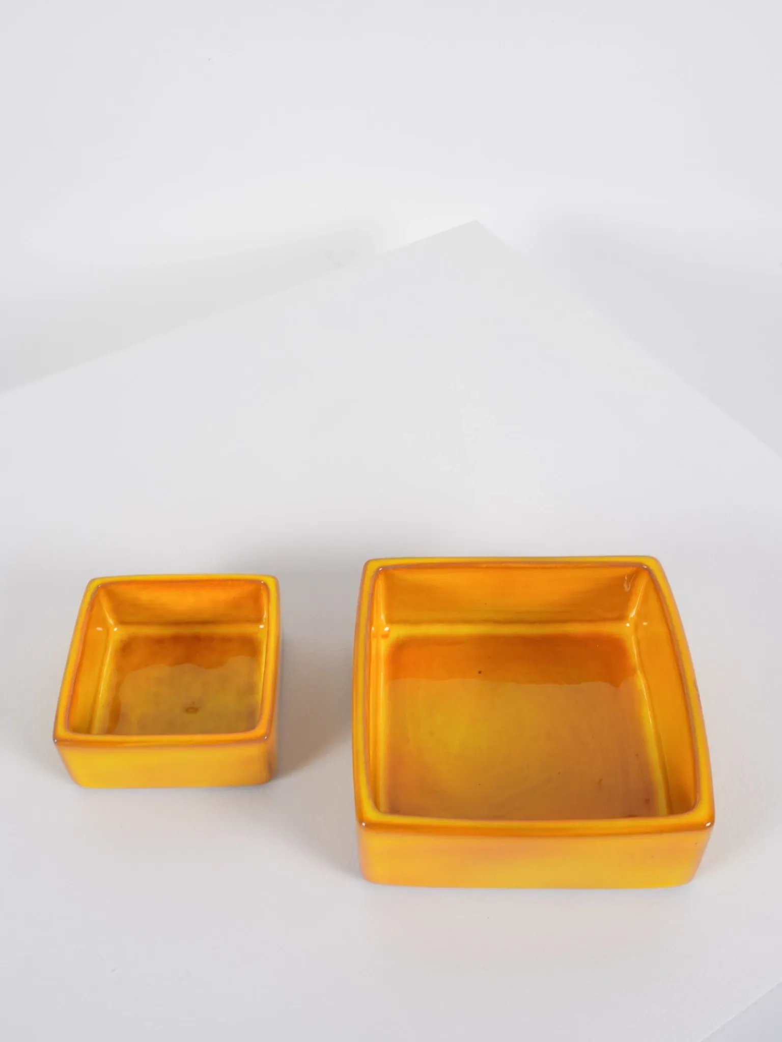 Jacques & dani ruelland, 2 ceramic catchalls, france, circa 1960