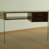 Bureau en verre français des années 1950