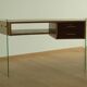 Bureau en verre français des années 1950