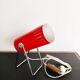Lampe à poser , spot rouge , années 50