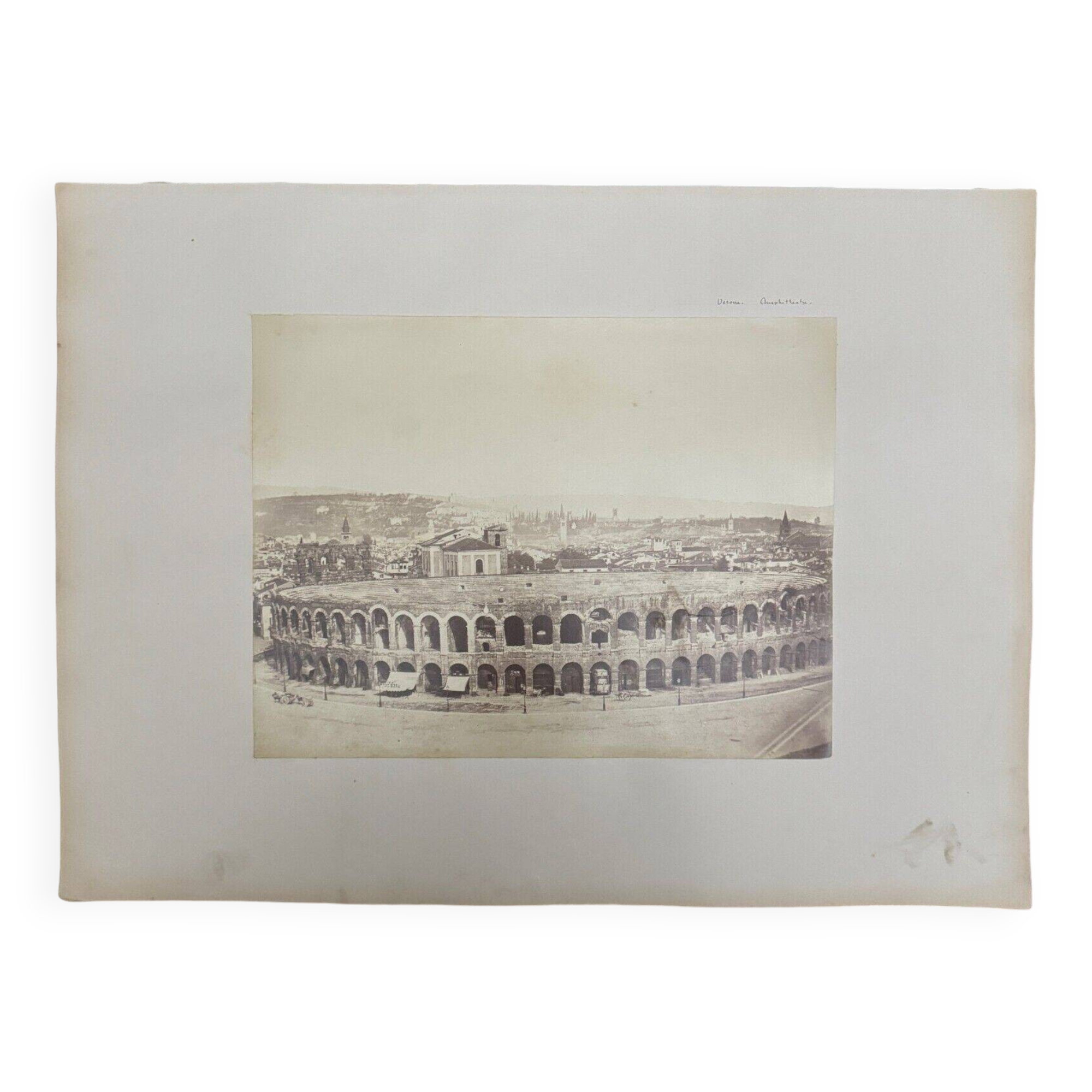 Albumen photo Verona - 19th century amphitheater