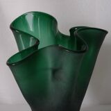 Vintage Italian blown glass handkerchief vase