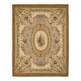 Handmade European Vintage Aubusson Kilim 263 cm x 334 cm