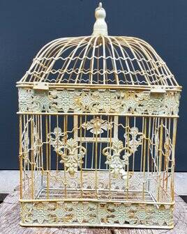 Square metal birdcage