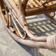 XXL vintage rattan garden armchair or deck chair