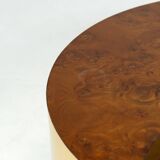 Trg" circular coffee table with bar by willy rizzo, 1970