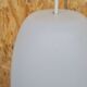 Suspension ovale en opaline blanche 1960