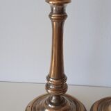 Set of 2 metal candlesticks old style