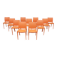Chaises de jardin empilables (Lot de 11 chaises)