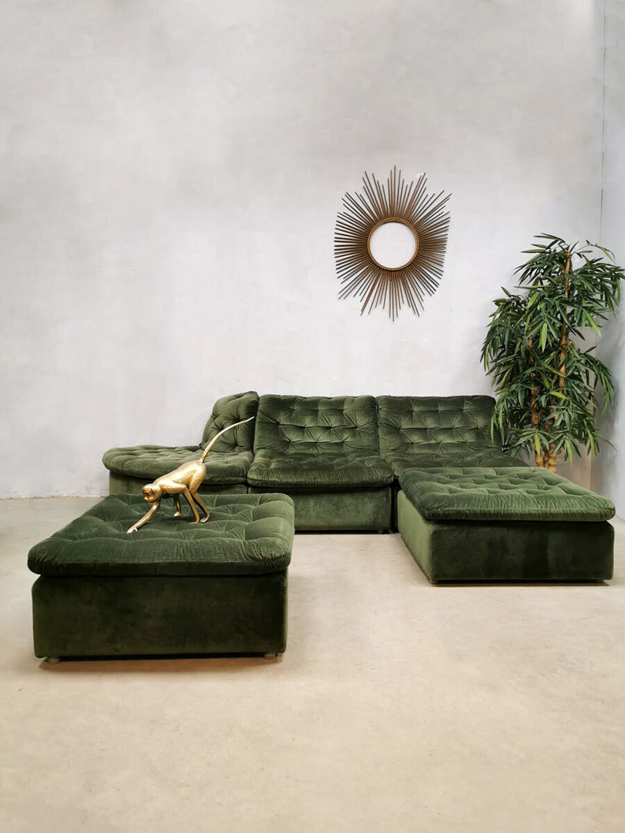 Vintage modular sofa ‘forest green’