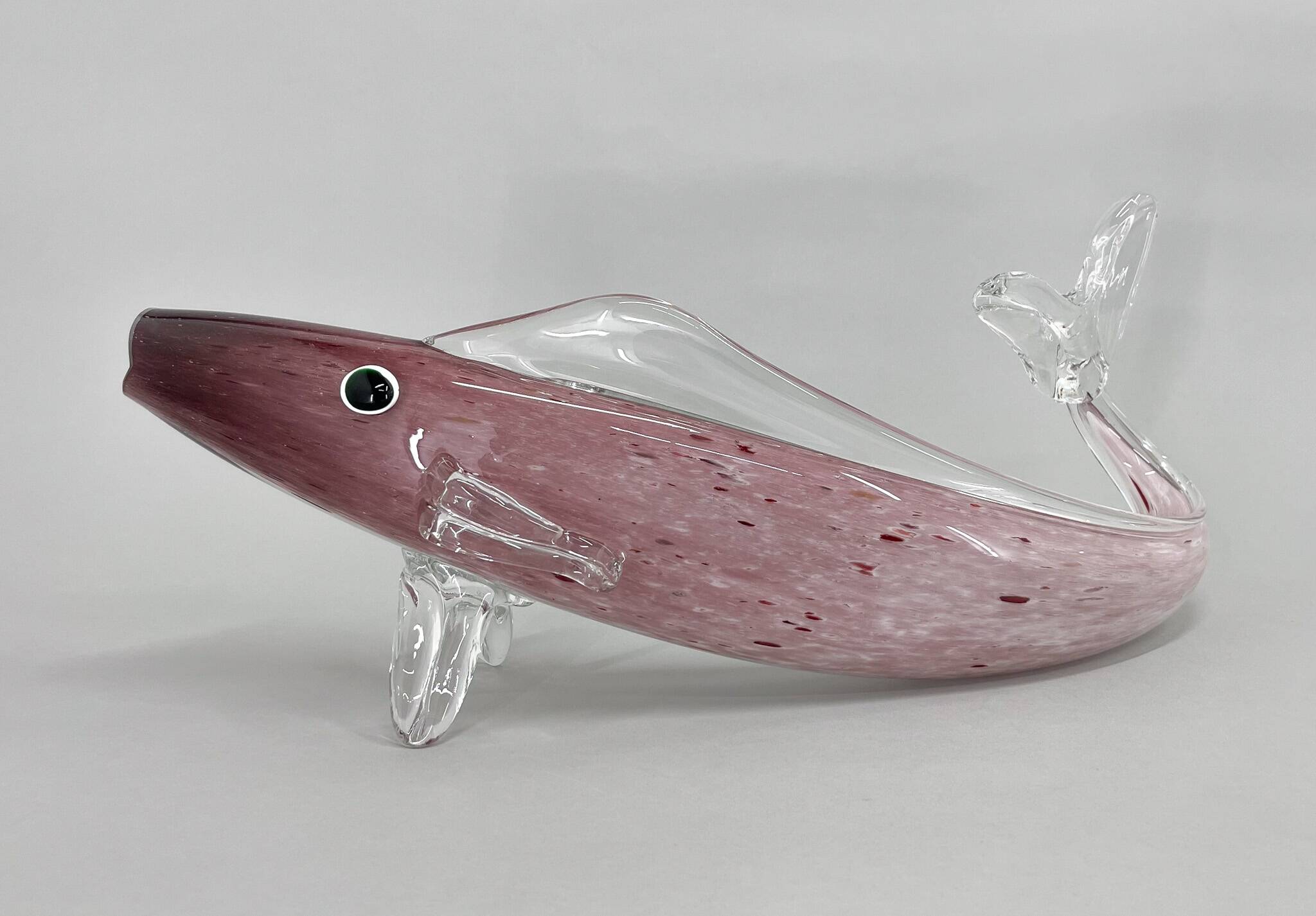 1970s Large Bohemian Glass Fish