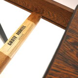 Vintage extendable wenge Brutalist dining table from the 1960s