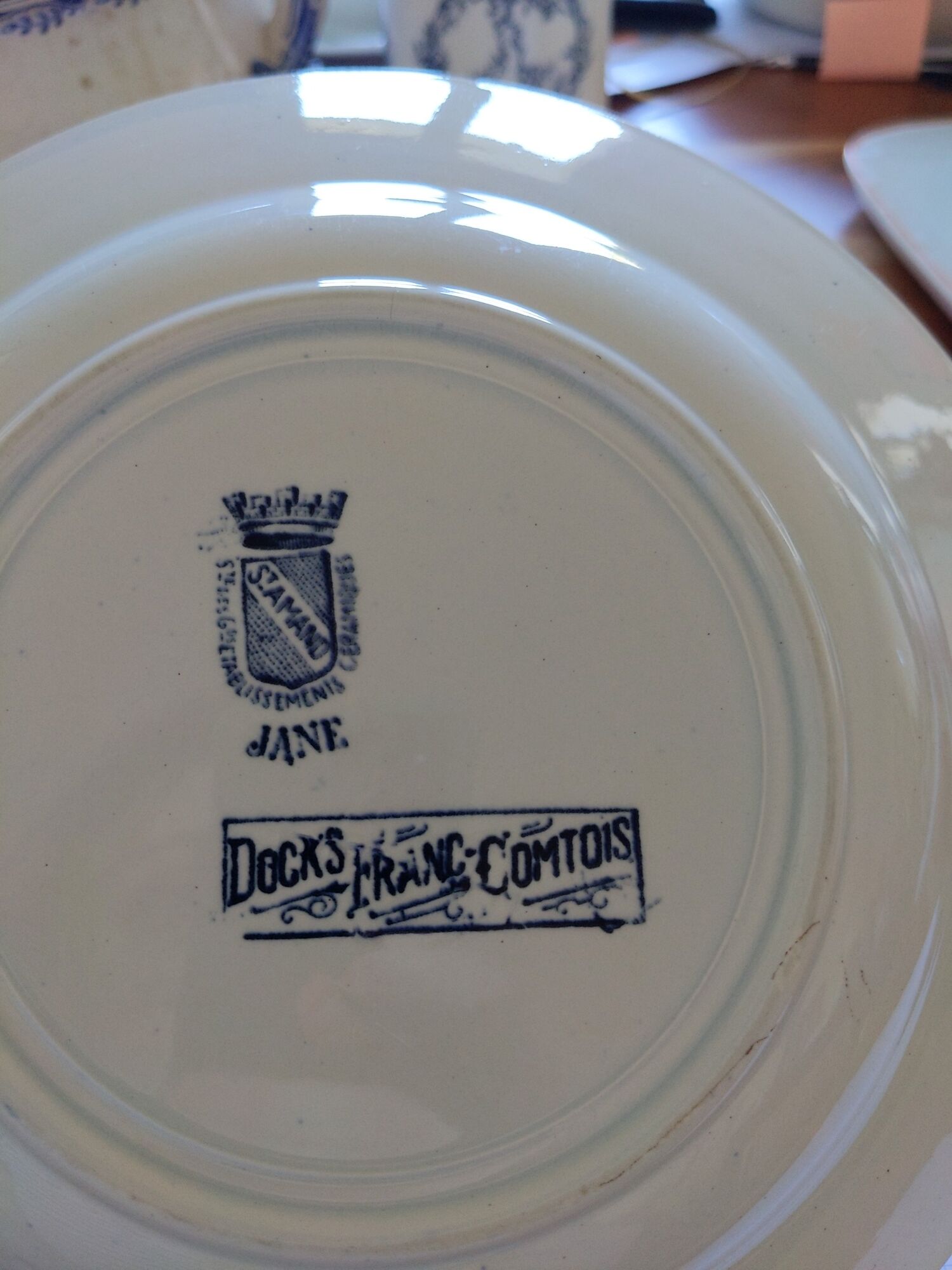 Plates earth of iron saint Amand Jane retro vintage antique