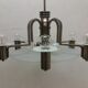 Lustre en métal fonctionnalisme Tchécoslovaquie 1930 art déco