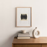 Painting on paper abstract illustration without frame