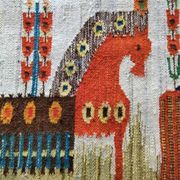 Tapisserie kilim fait main artisanat polonais années 70