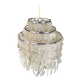 Suspension lamp chandelier ceiling light mother-of-pearl Verner Panton vintage 1970